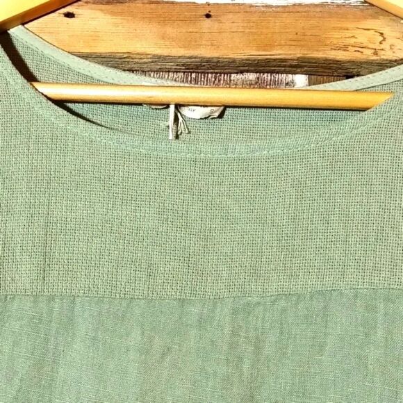 Bellambra Sage Elegant Linen Peasant Style Top Small - Picture 7 of 10